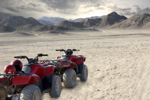 all-terrain vehicle and desert